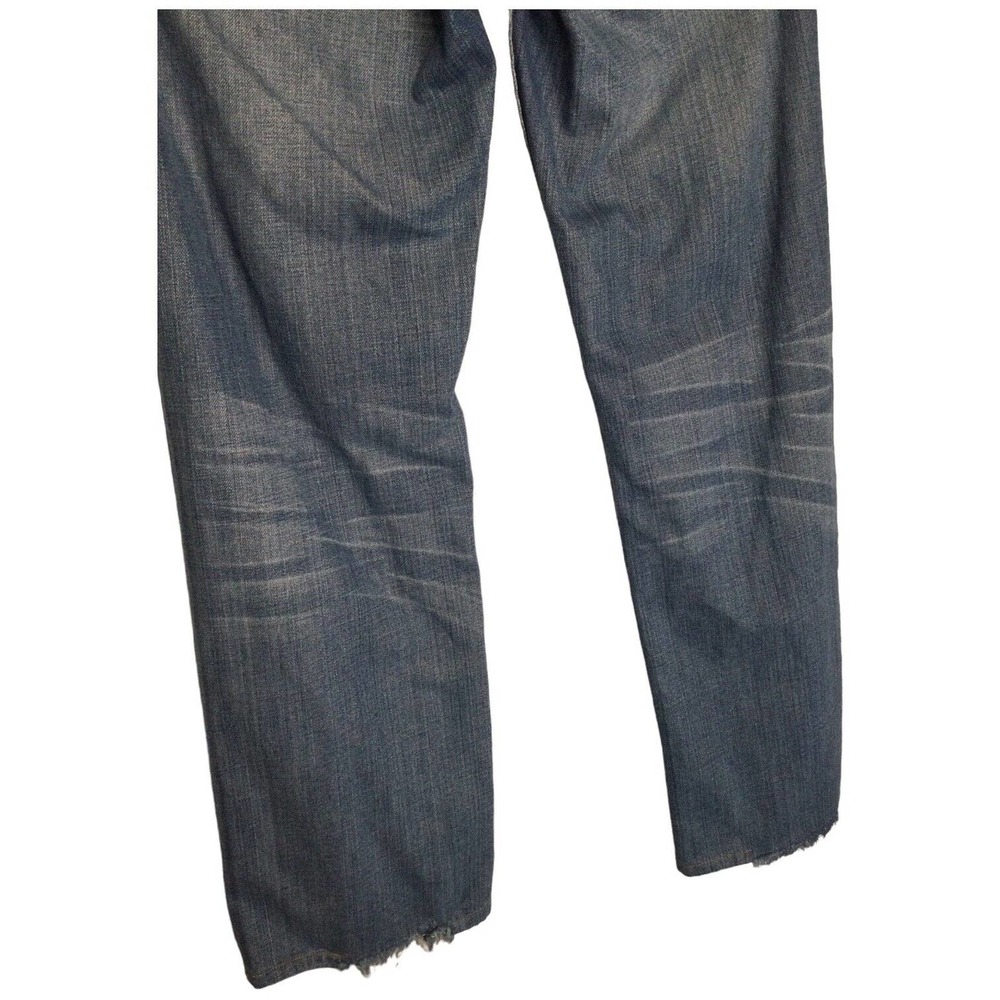 True Religion Mens Ricky Straight Leg Distressed Flap Button Pocket Blue 30 - Picture 4 of 16